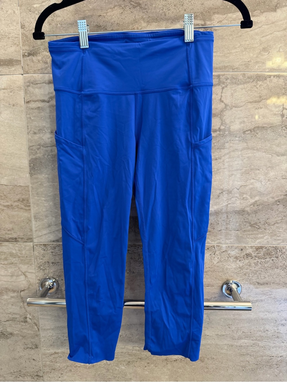 lululemon athletica Royal Blue High-Rise Capri Leggings with Side Pockets